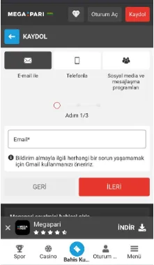 Megapari Mobil Site